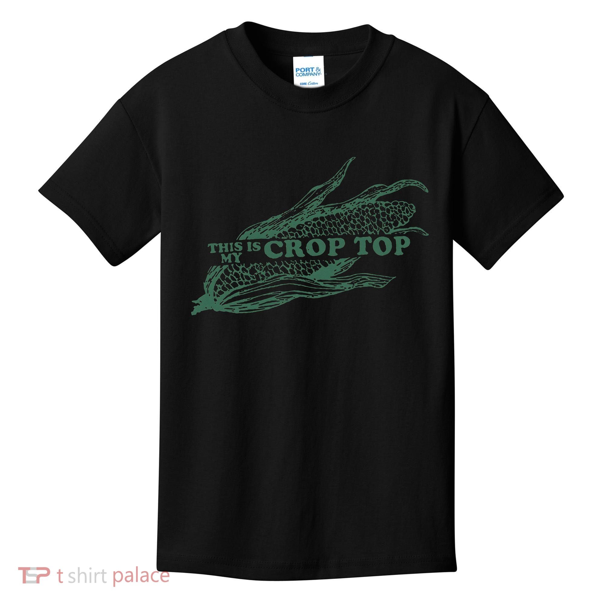 This Is My Crop Top Funny Farmer Farming Corn Lover Kids T-Shirt