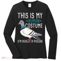 This Is My Human Costume Pigeon Racing Lover Bird Breeder Women's Long Sleeve Shirt thumb 0