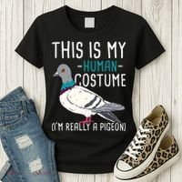 This Is My Human Costume Pigeon Racing Lover Bird Breeder Women's T-Shirt thumb 3