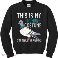 This Is My Human Costume Pigeon Racing Lover Bird Breeder Kids Sweatshirt thumb 0