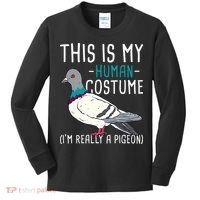 This Is My Human Costume Pigeon Racing Lover Bird Breeder Kids Long Sleeve Shirt thumb 0