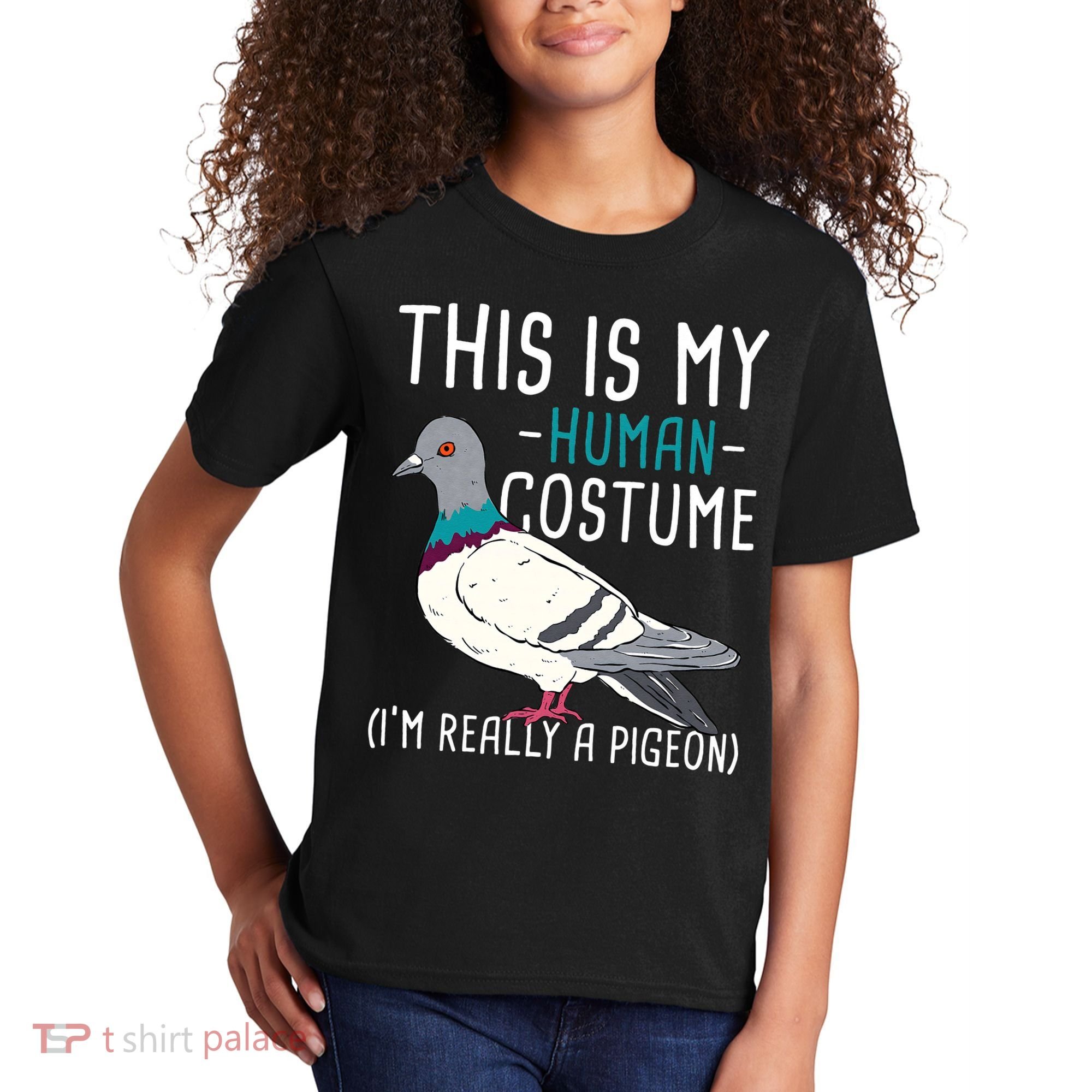 This Is My Human Costume Pigeon Racing Lover Bird Breeder Kids T-Shirt