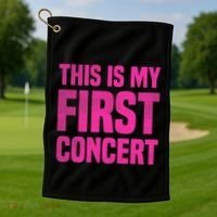 This Is My First Concert Music Event Golf Towel thumb 1