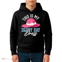 This Is My Derby Day Dress Kids Hoodie thumb 4