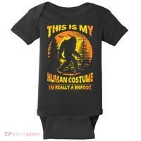 This Is My Human Costume I'm Really A Bigfoot Baby Bodysuit thumb 0