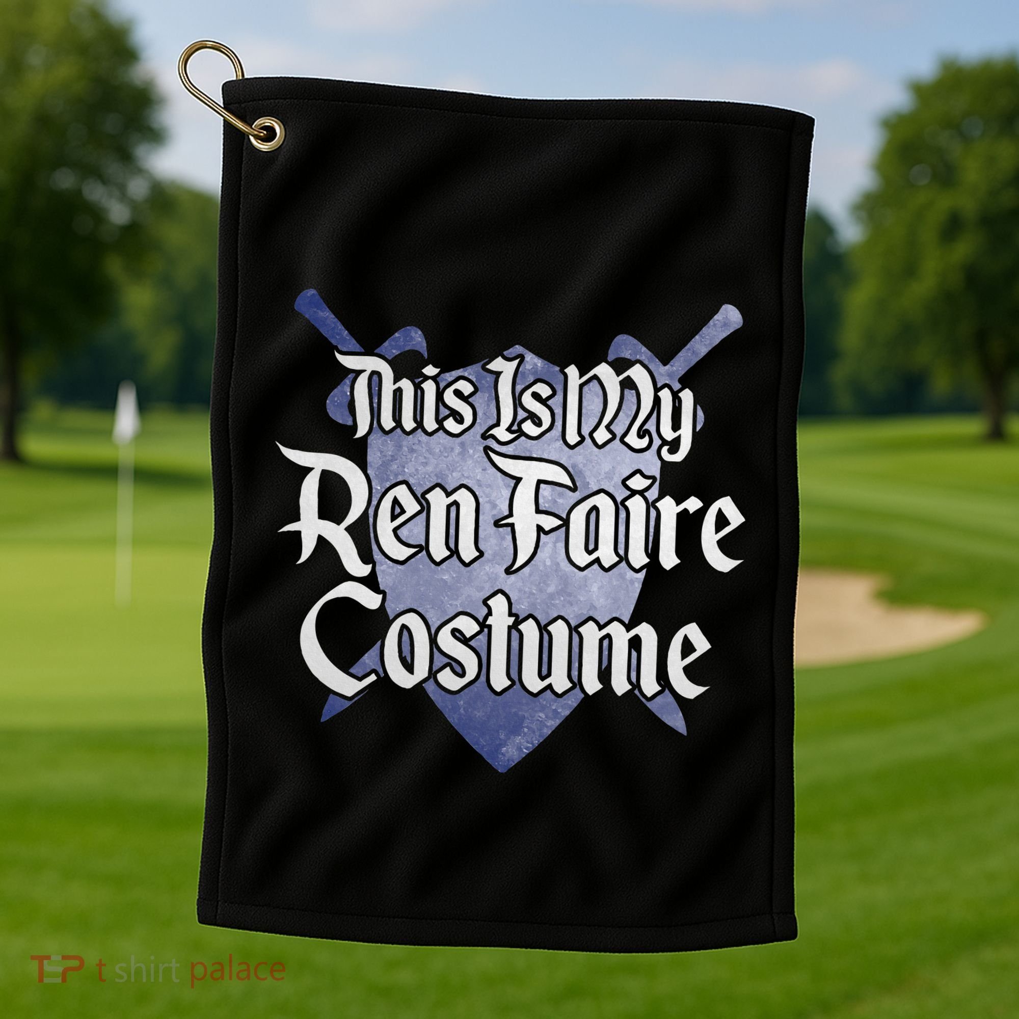 This Is My Ren Faire Costume Funny Renaissance Fair Graphic Golf Towel
