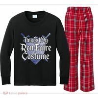 This Is My Ren Faire Costume Funny Renaissance Fair Graphic Kids Long Sleeve Plaid Pajama Set thumb 0