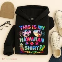 This Is My Hawaiian Shirt Tie Dye Sunglasses Hoodie thumb 4