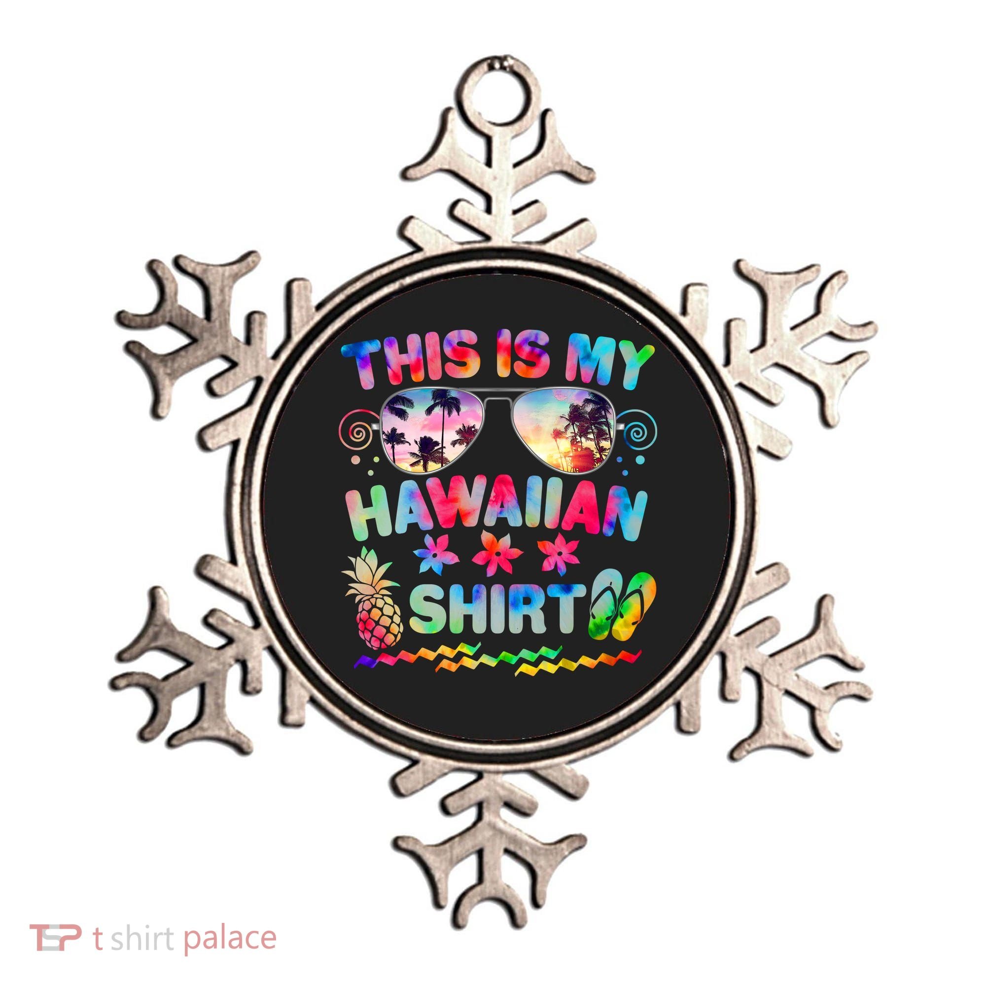 This Is My Hawaiian Shirt Tie Dye Sunglasses Ornament