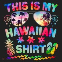 This Is My Hawaiian Shirt Tie Dye Sunglasses Hat thumb 2