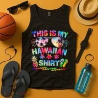 This Is My Hawaiian Shirt Tie Dye Sunglasses Tank Top thumb 4