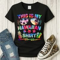 This Is My Hawaiian Shirt Tie Dye Sunglasses Women's T-Shirt thumb 3