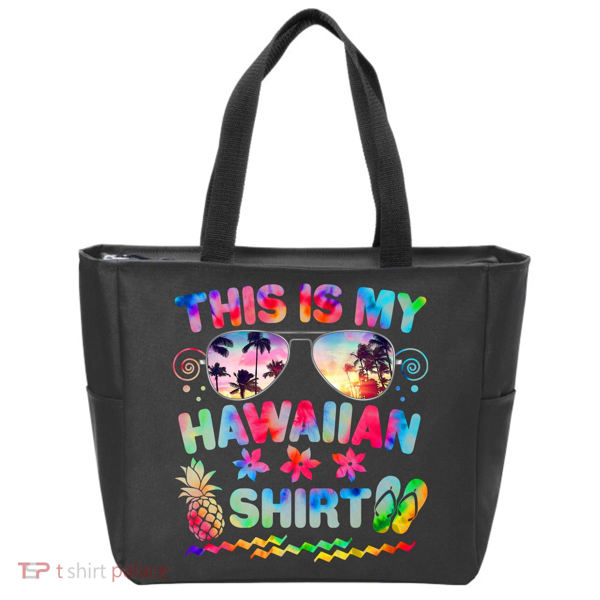 This Is My Hawaiian Shirt Tie Dye Sunglasses Tote Bag