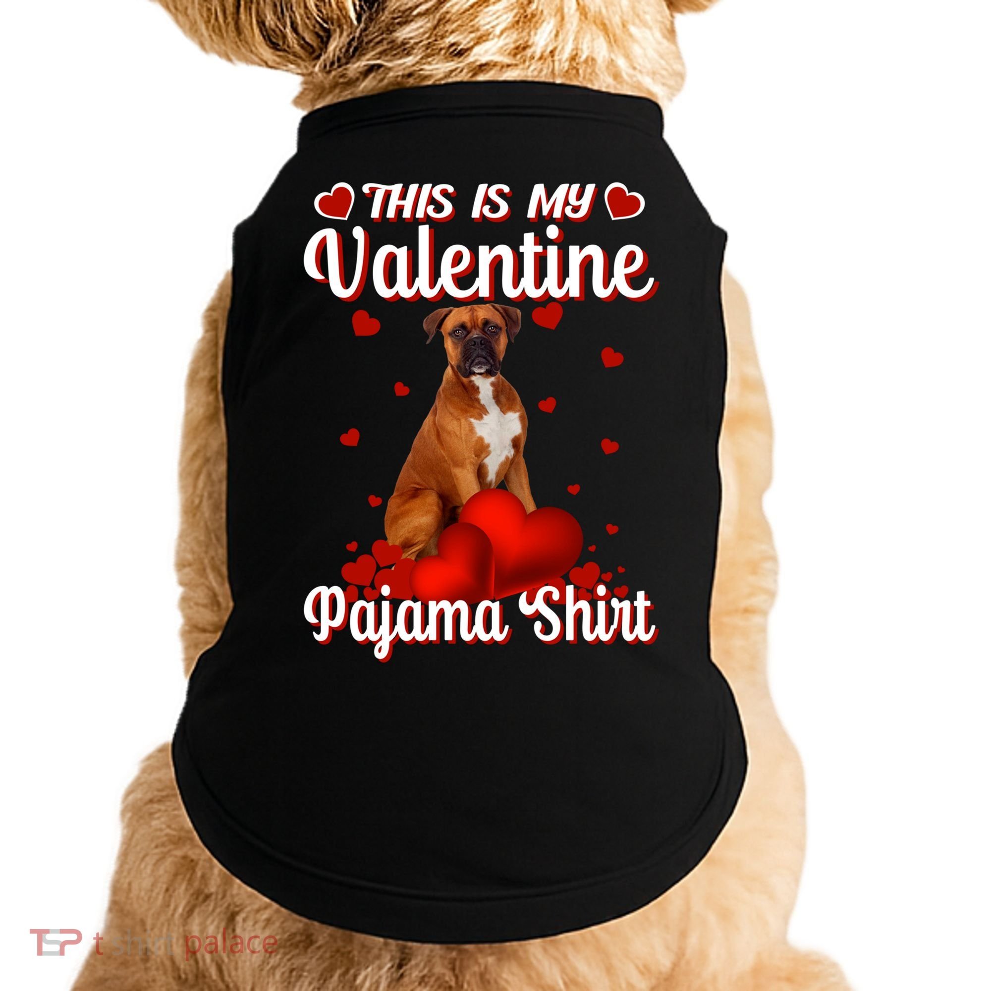 This Is My Valentine Pajama Boxer Dog Puppy Lover Funny Gift Doggie Tank