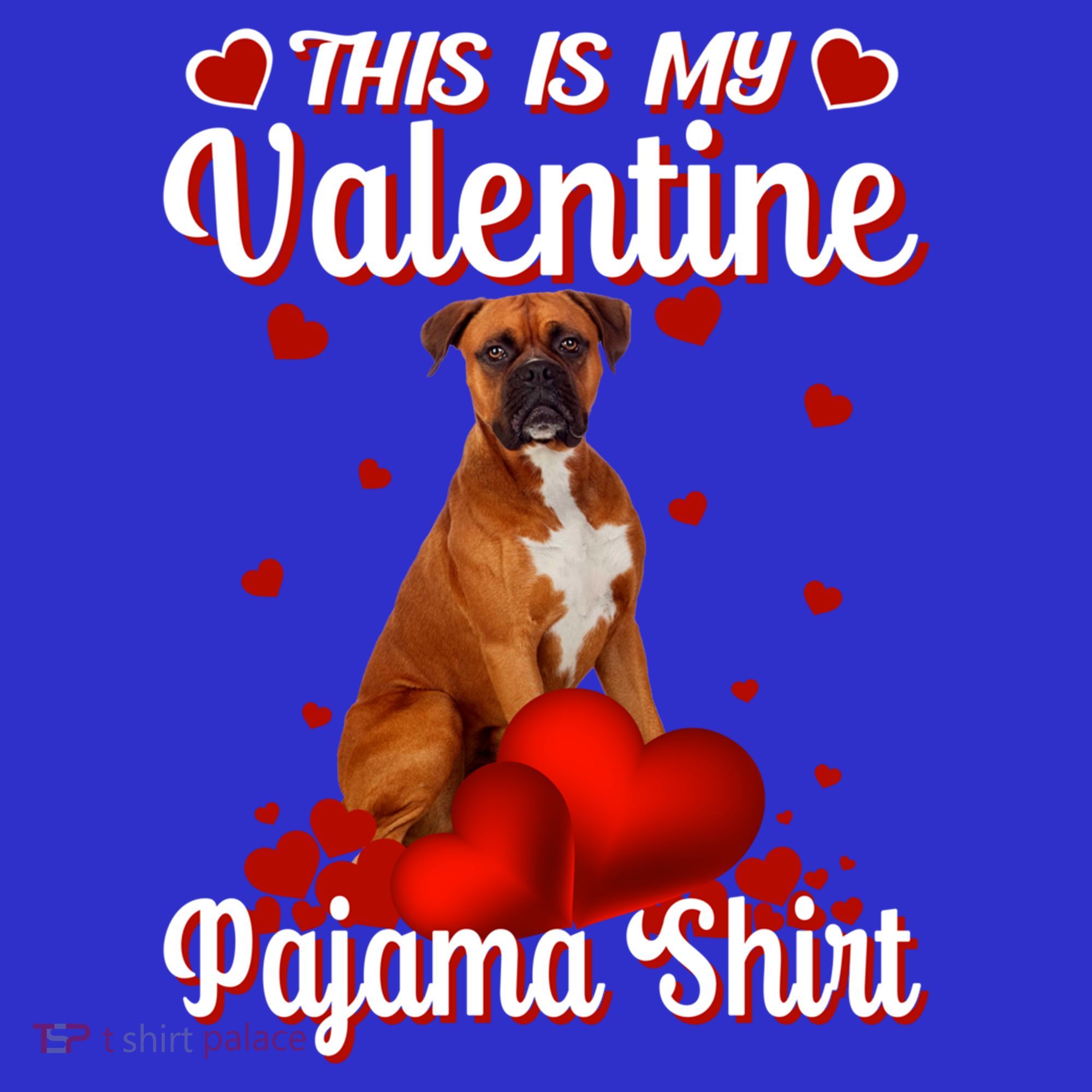 This Is My Valentine Pajama Boxer Dog Puppy Lover Funny Gift Mousepad