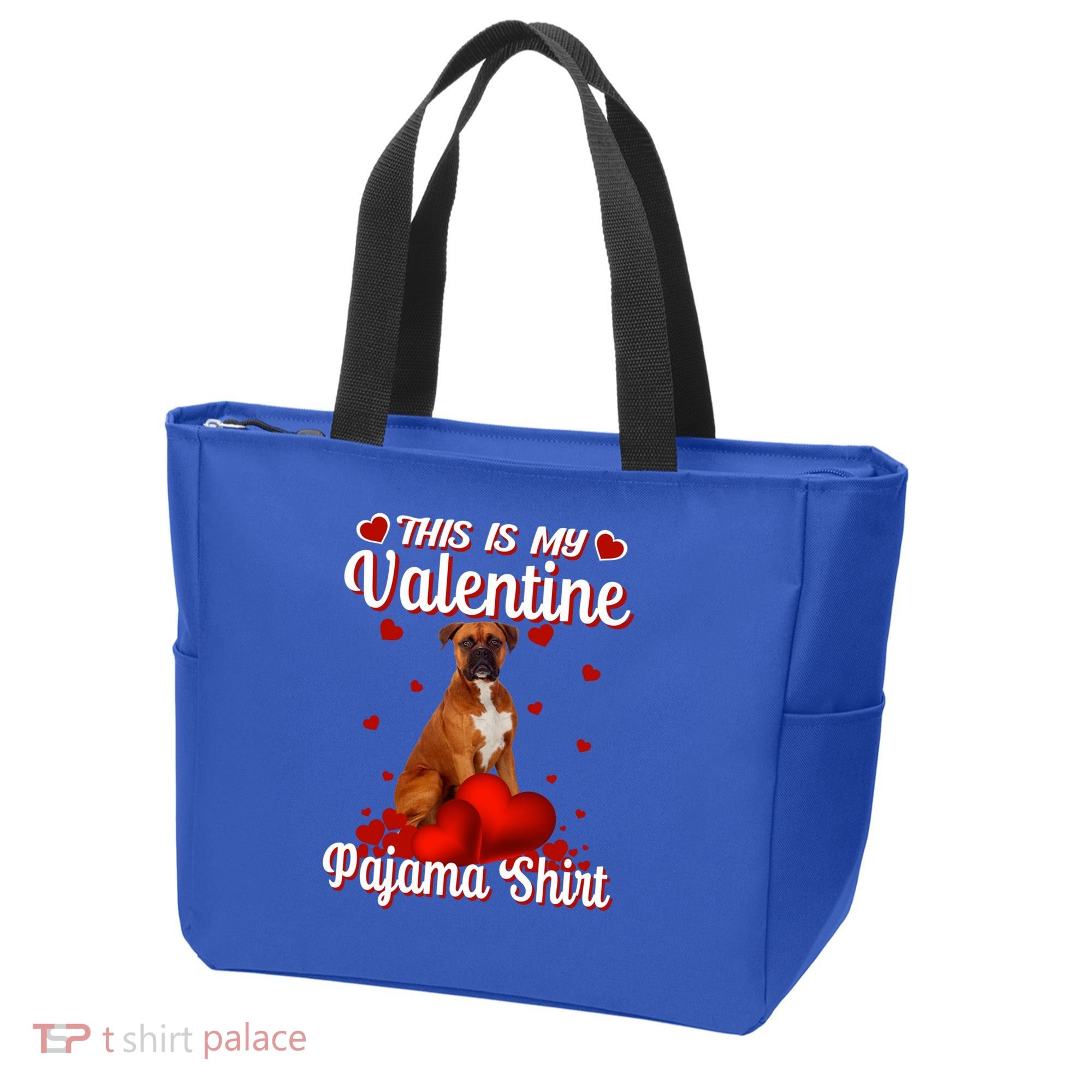 This Is My Valentine Pajama Boxer Dog Puppy Lover Funny Gift Tote Bag