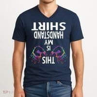 This Is My Handstand Shirts Gymnastics Gymnastics Training V-Neck T-Shirt thumb 2