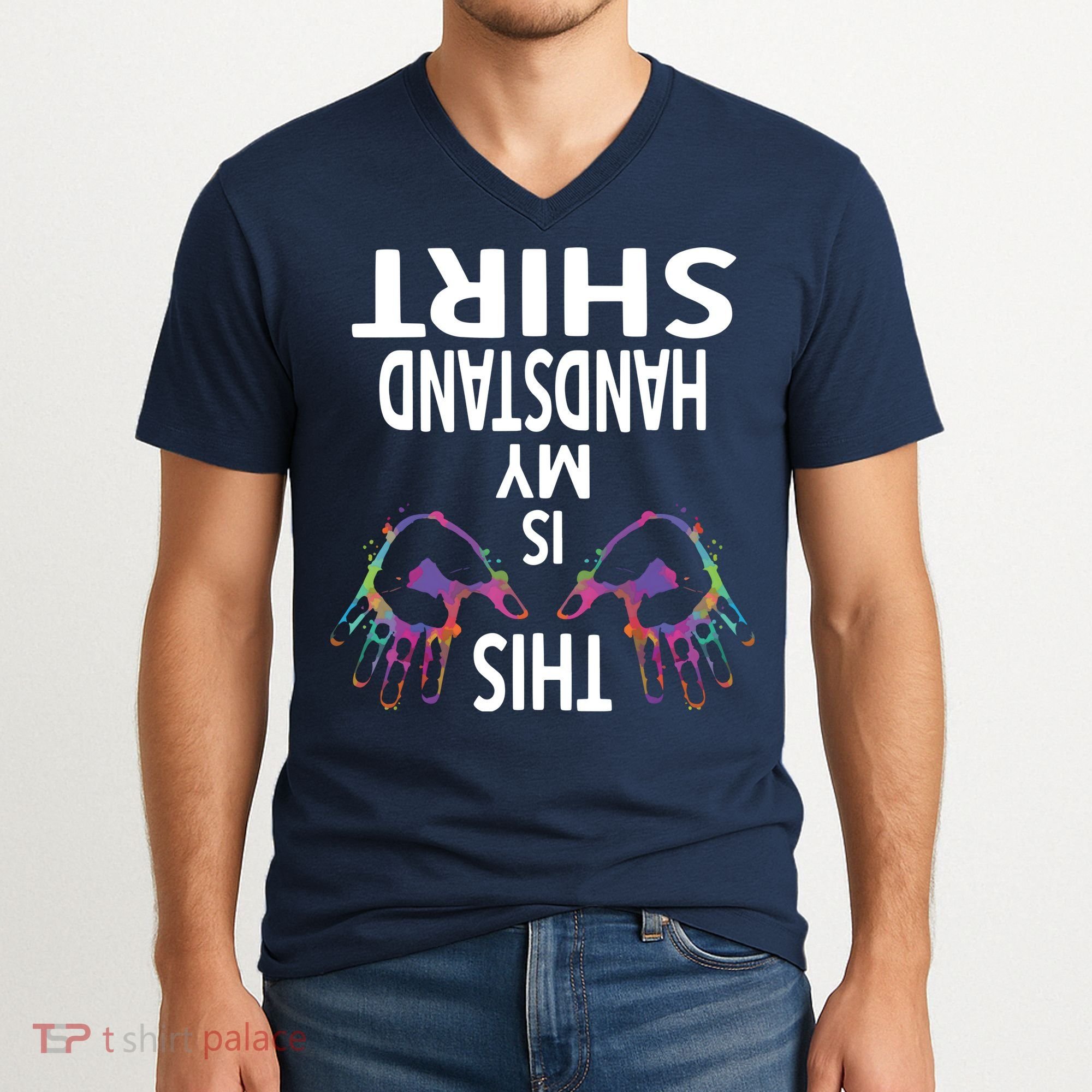 This Is My Handstand Shirts Gymnastics Gymnastics Training V-Neck T-Shirt