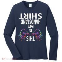 This Is My Handstand Shirts Gymnastics Gymnastics Training Women's Long Sleeve Shirt thumb 0