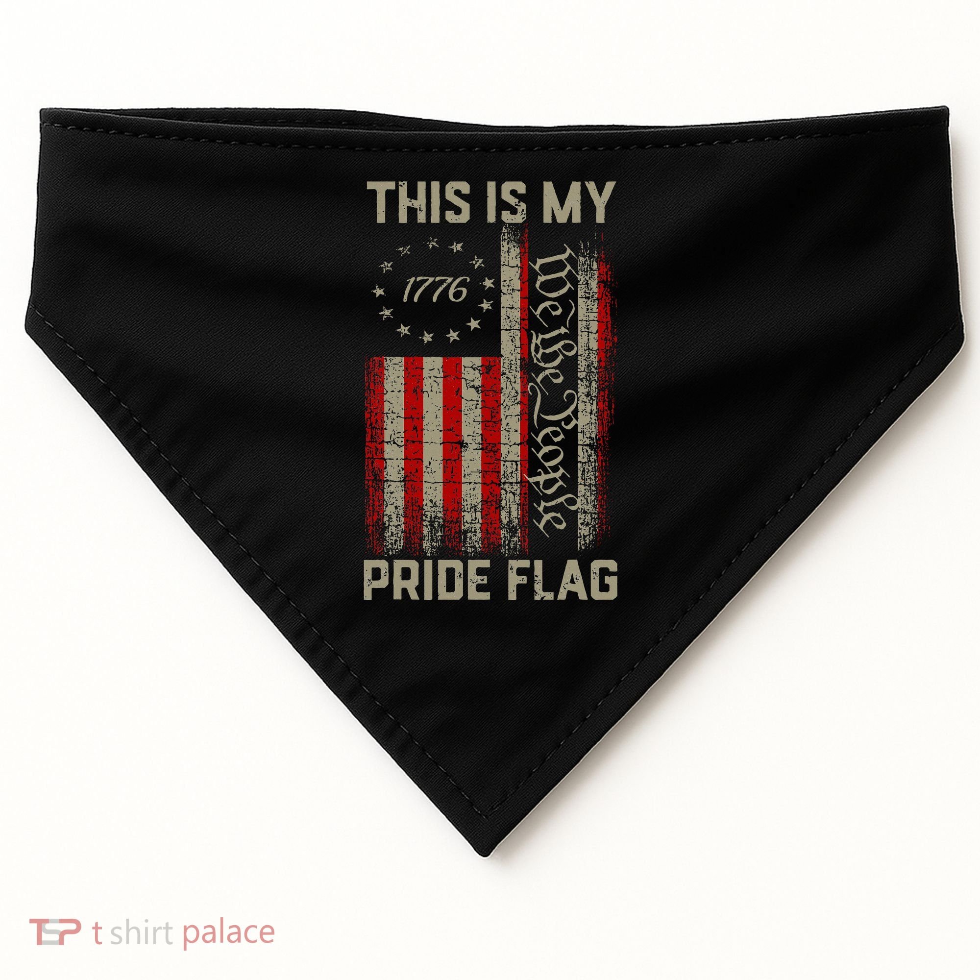 This Is My Pride Flag Usa American USA-Made Doggie Bandana