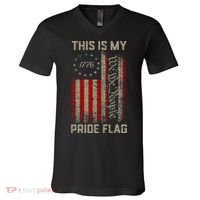 This Is My Pride Flag Usa American V-Neck T-Shirt thumb 0