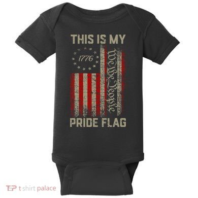 This Is My Pride Flag Usa American Baby Bodysuit