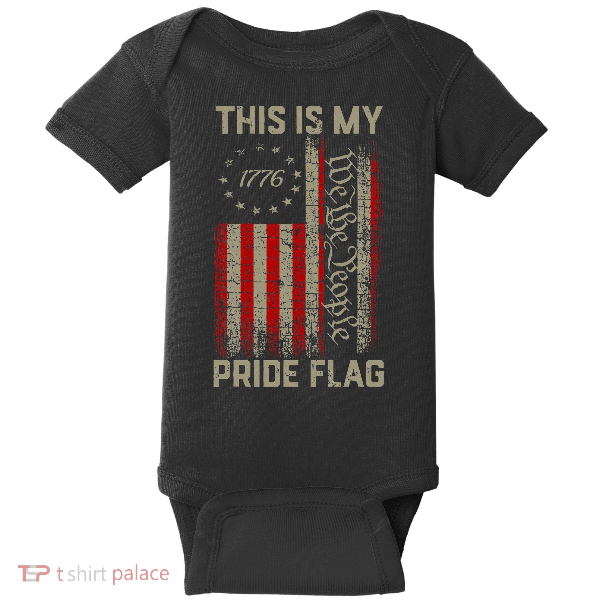 This Is My Pride Flag Usa American Baby Bodysuit