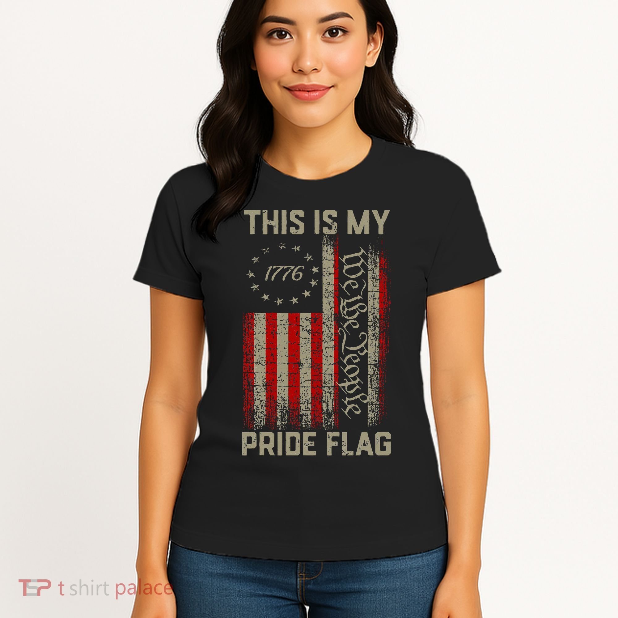 This Is My Pride Flag Usa American Women's T-Shirt