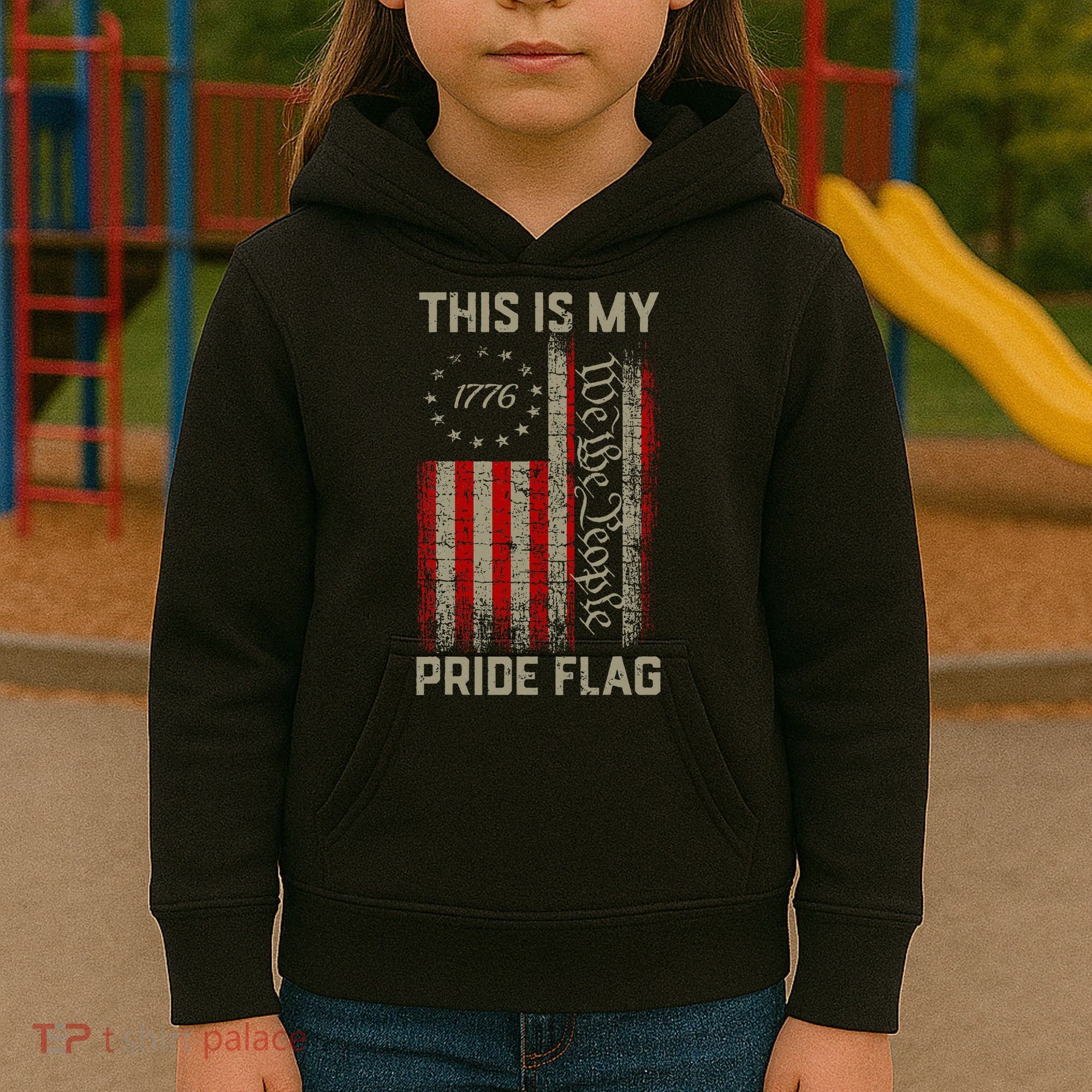 This Is My Pride Flag Usa American Kids Hoodie