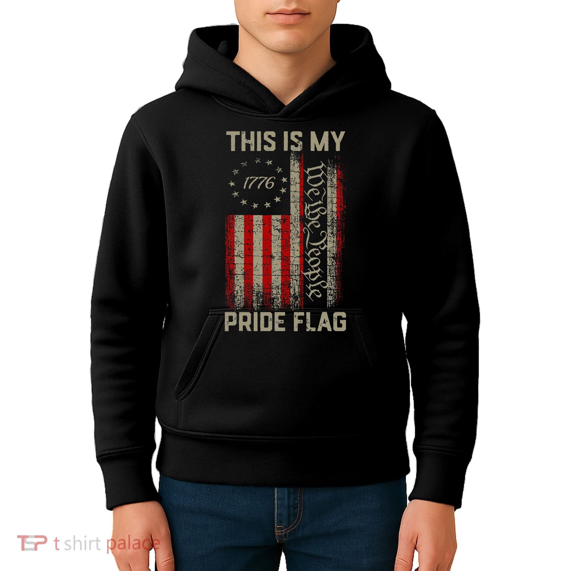 This Is My Pride Flag Usa American Kids Hoodie