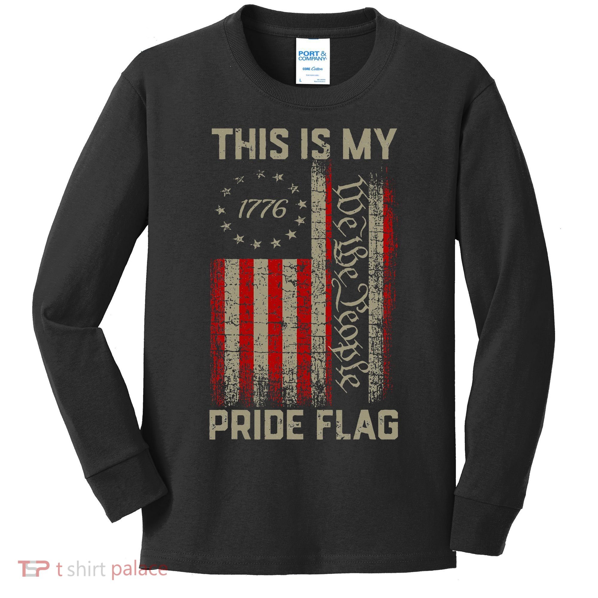 This Is My Pride Flag Usa American Kids Long Sleeve Shirt