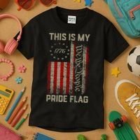 This Is My Pride Flag Usa American Kids T-Shirt thumb 3