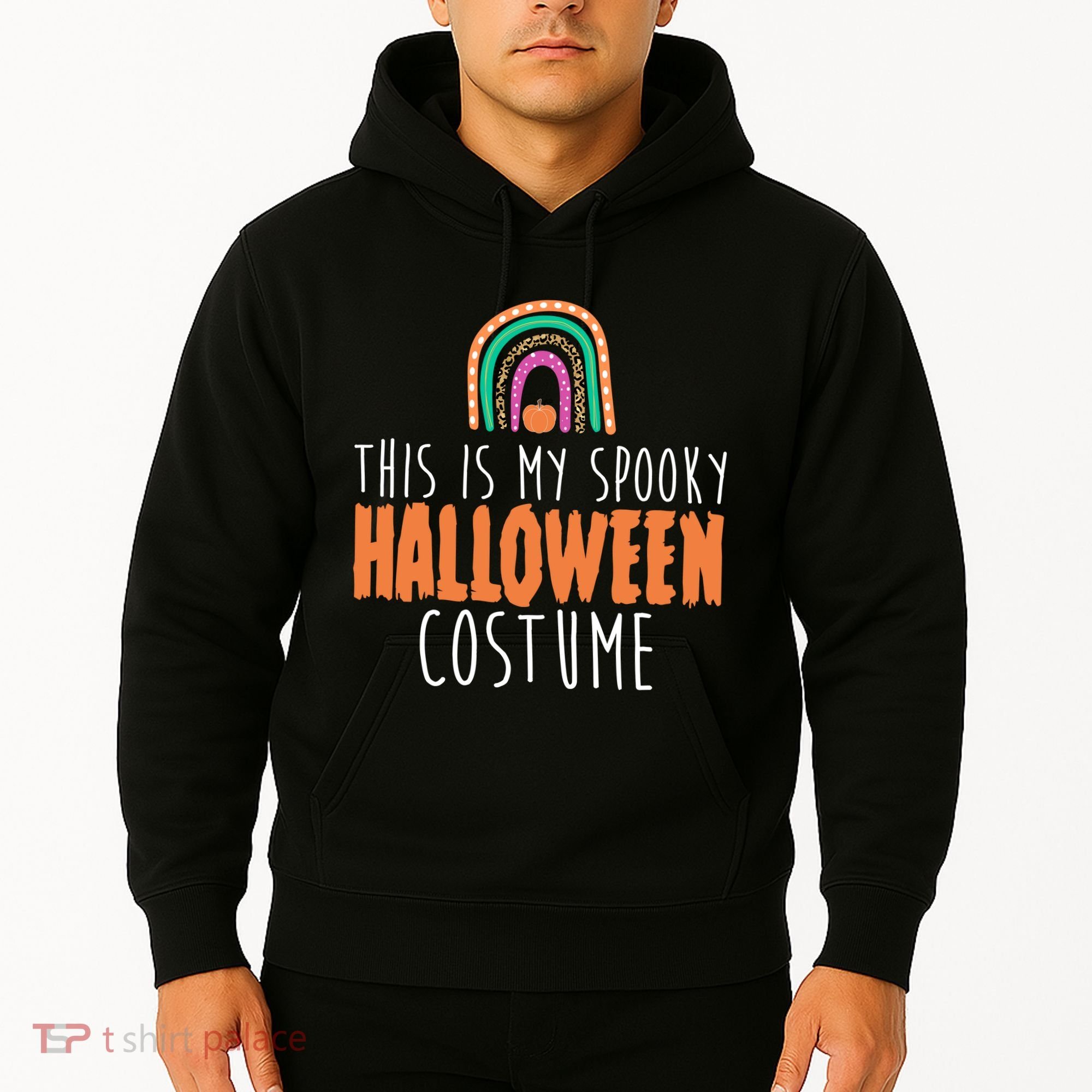 This Is My Spooky Halloween Costume Rainbow Fall Hoodie