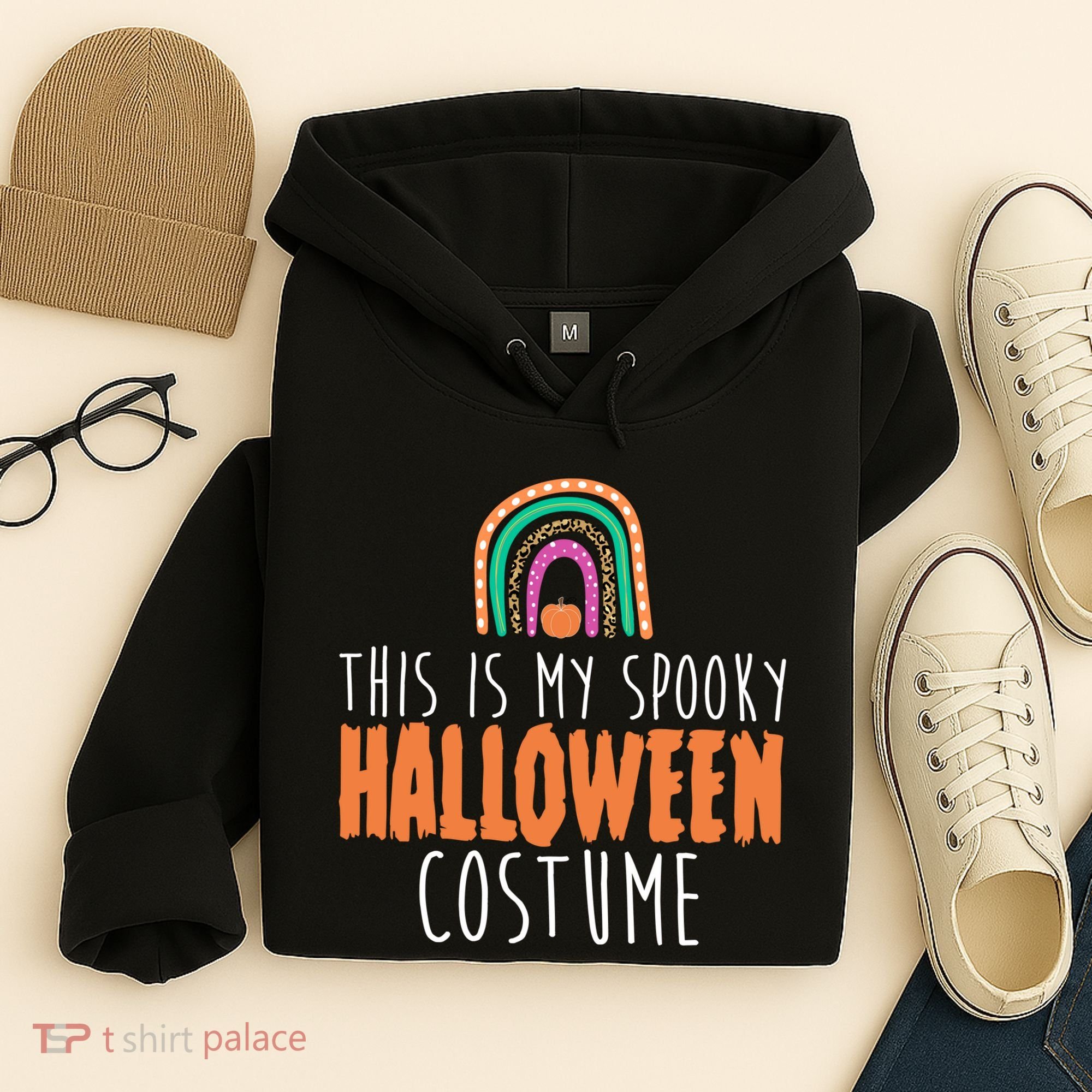 This Is My Spooky Halloween Costume Rainbow Fall Hoodie