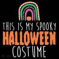 This Is My Spooky Halloween Costume Rainbow Fall Ornament thumb 1