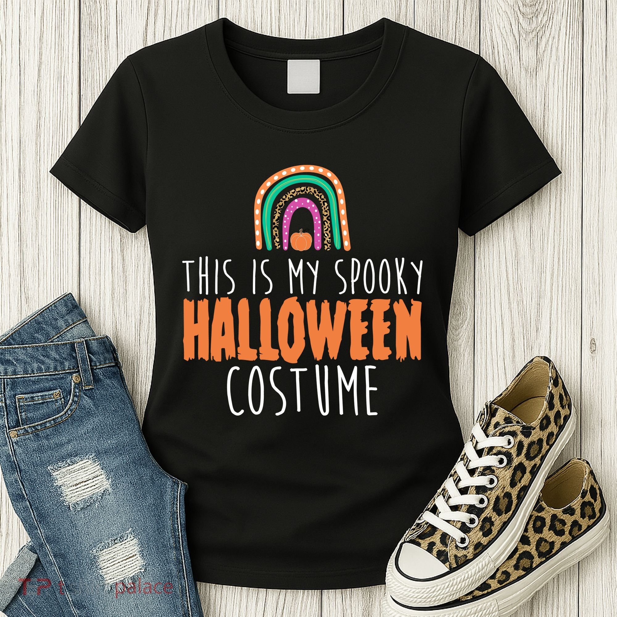 This Is My Spooky Halloween Costume Rainbow Fall Women's T-Shirt