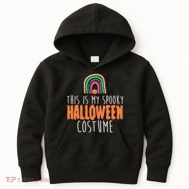This Is My Spooky Halloween Costume Rainbow Fall Kids Hoodie
