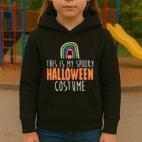 This Is My Spooky Halloween Costume Rainbow Fall Kids Hoodie thumb 3
