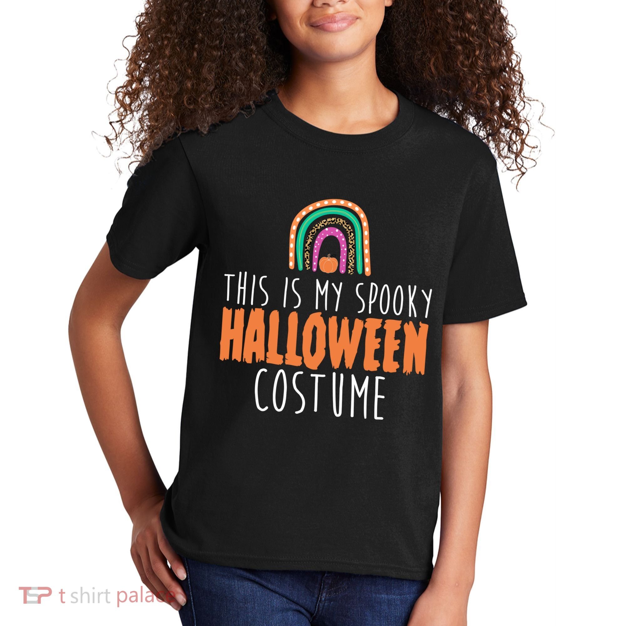 This Is My Spooky Halloween Costume Rainbow Fall Kids T-Shirt