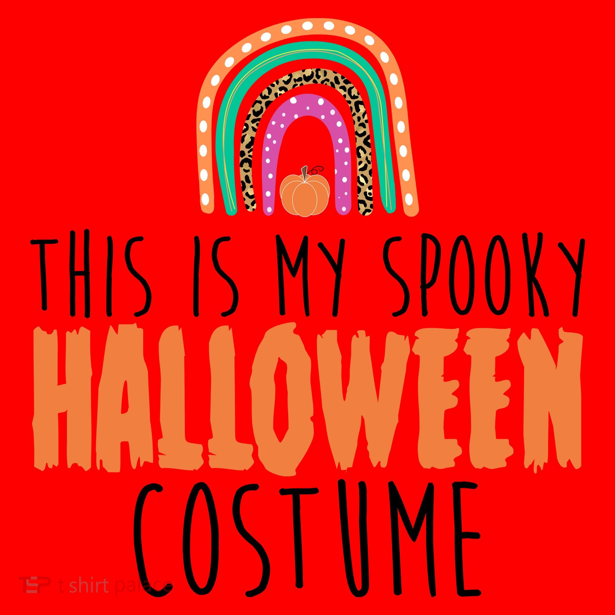 This Is My Spooky Halloween Costume Rainbow Fall Santa Hat