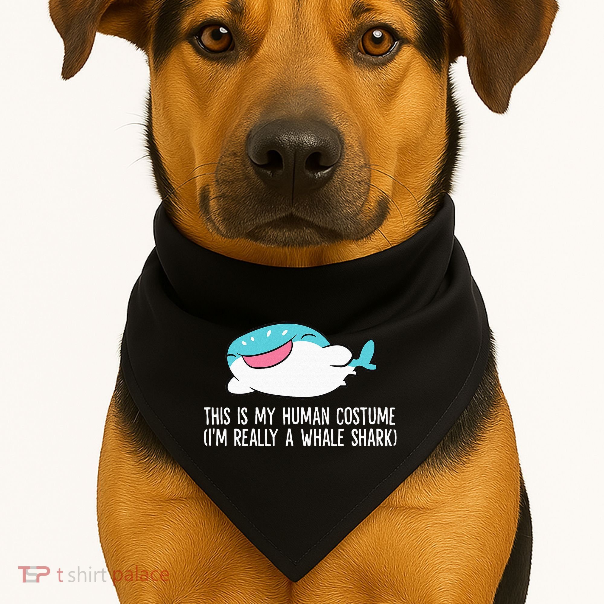 This Is My Human Costume I'm Really A Whale Shark USA-Made Doggie Bandana