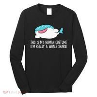 This Is My Human Costume I'm Really A Whale Shark Long Sleeve Shirt thumb 0