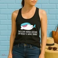 This Is My Human Costume I'm Really A Whale Shark Women's Tank Top thumb 2