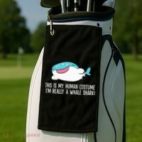This Is My Human Costume I'm Really A Whale Shark Golf Towel thumb 2