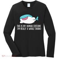 This Is My Human Costume I'm Really A Whale Shark Women's Long Sleeve Shirt thumb 0