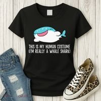 This Is My Human Costume I'm Really A Whale Shark Women's T-Shirt thumb 3