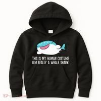 This Is My Human Costume I'm Really A Whale Shark Kids Hoodie thumb 0