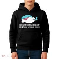 This Is My Human Costume I'm Really A Whale Shark Kids Hoodie thumb 4
