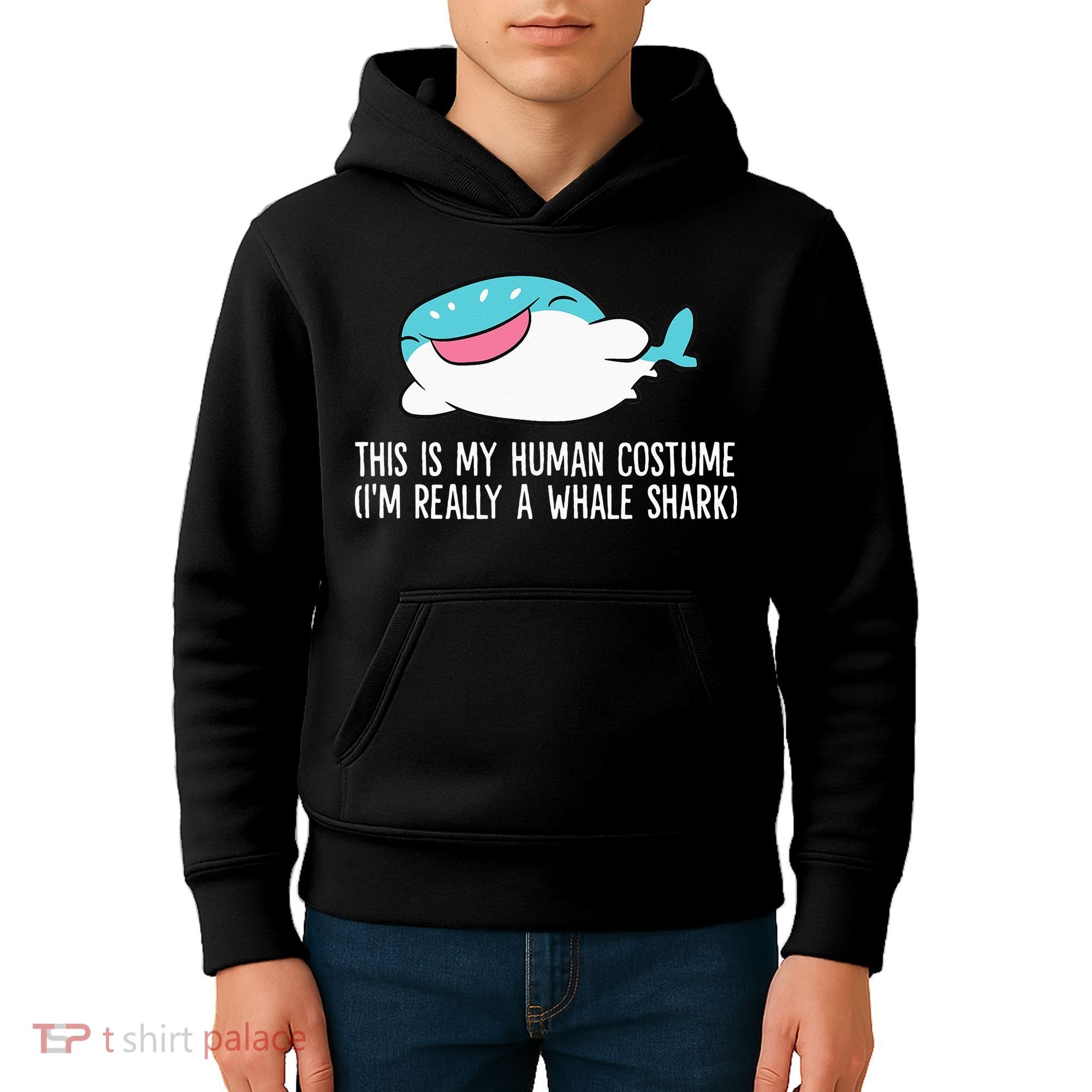 This Is My Human Costume I'm Really A Whale Shark Kids Hoodie