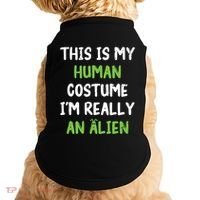 This Is My Human Costume Im Really An Alien Lazy Costume Doggie Tank thumb 0